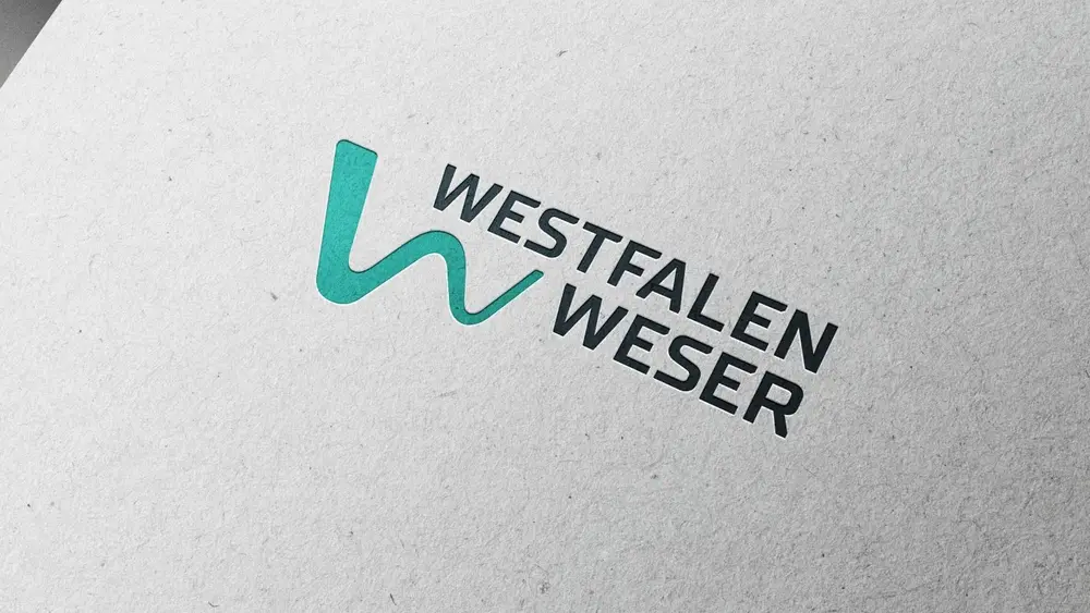 Markenlogo Westfalen Weser auf Papier