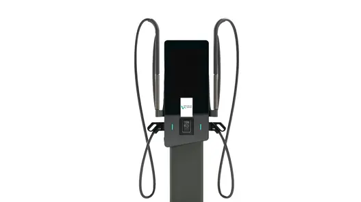 Hypercharger HYC-50 Schnellladesäule Die Hypercharger HYC-50 Schnellladesäule für Unternehmen und Kommunen lädt Elektrofahrzeuge mit zwei Ladekabeln schnell und effizient.